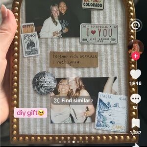 Gold and White Decorative Photo Frame